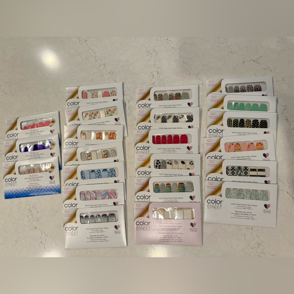 22 Color Street Polish Strips - Vibrant Collection Nails & Toenails